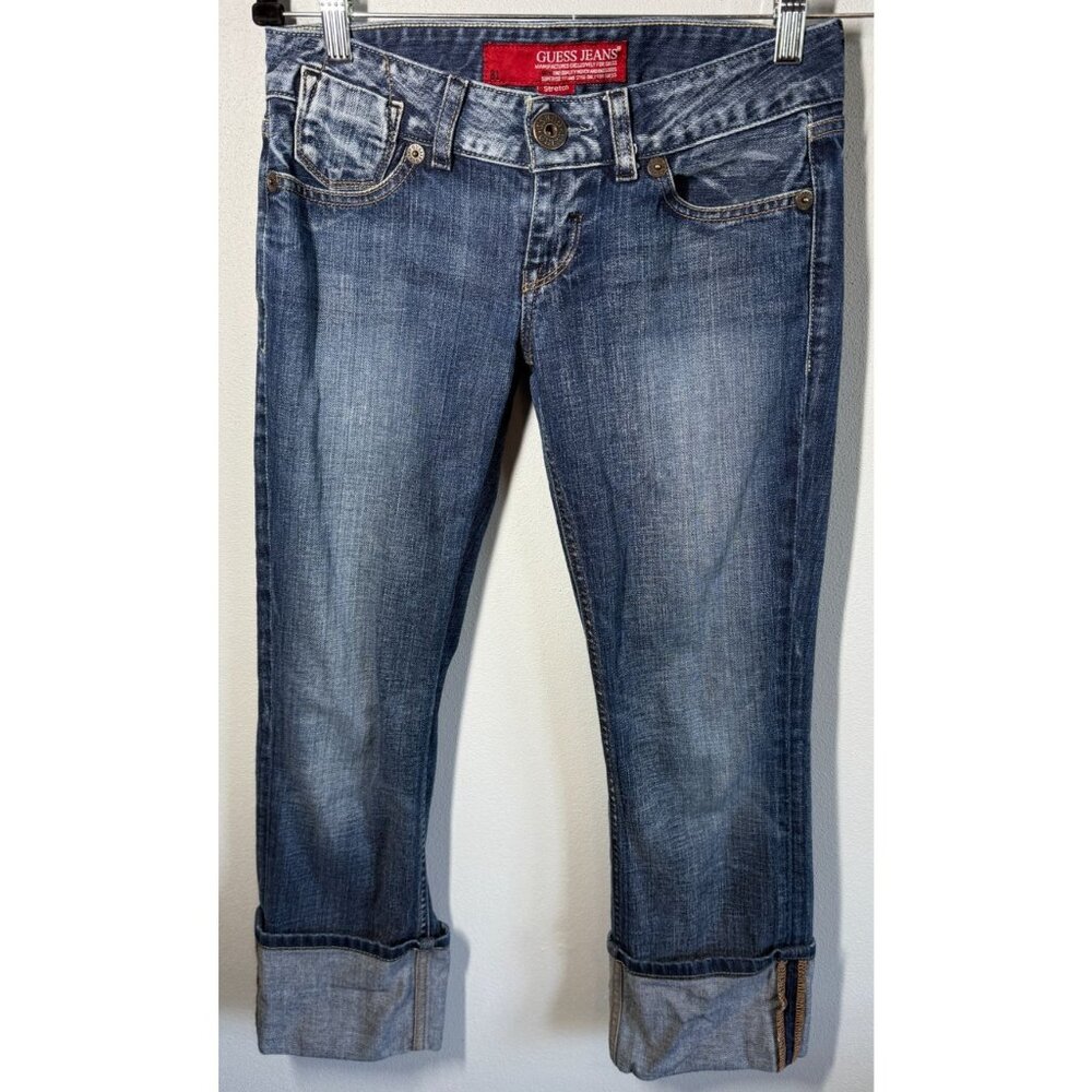 Guess Women’s Cropped Ankle Jeans in Medium Blue Wash